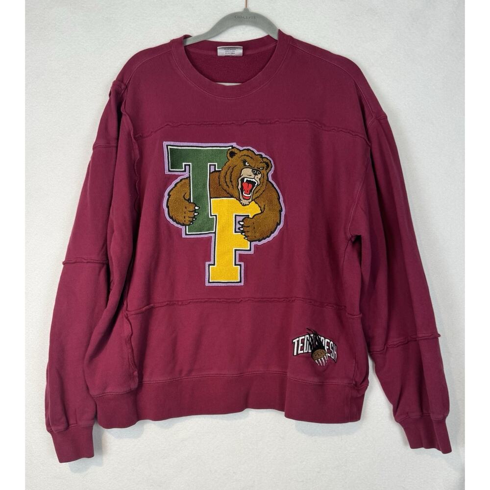 Teddy Fresh Crewneck Sweatshirt Embroidered Streetwear Bear Varsity Size L